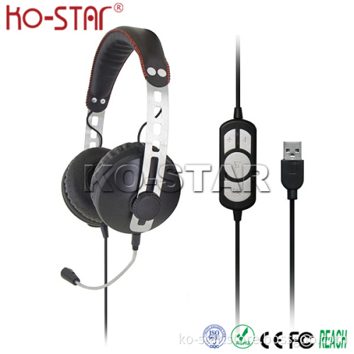 Latest custom design Stylish headset high performance USB Headsets with detachable PC microphone